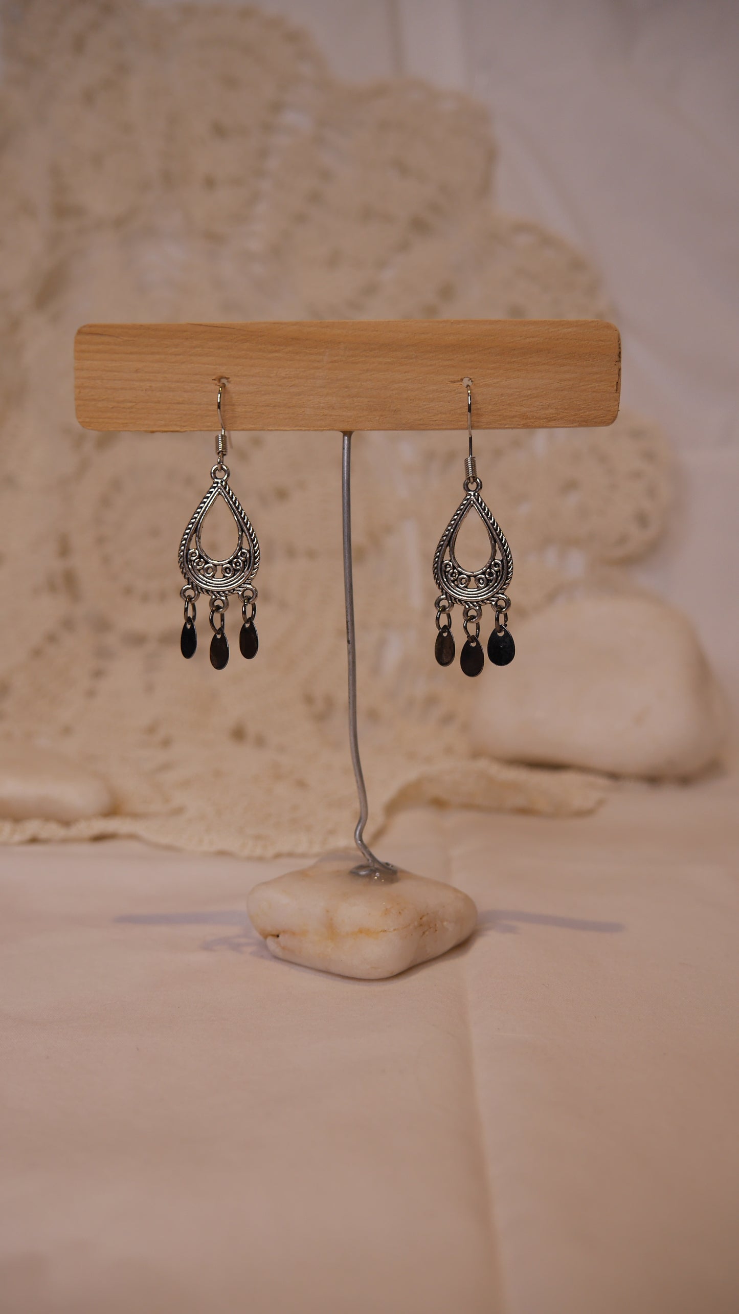 Boucle d'oreille triple gouttes
