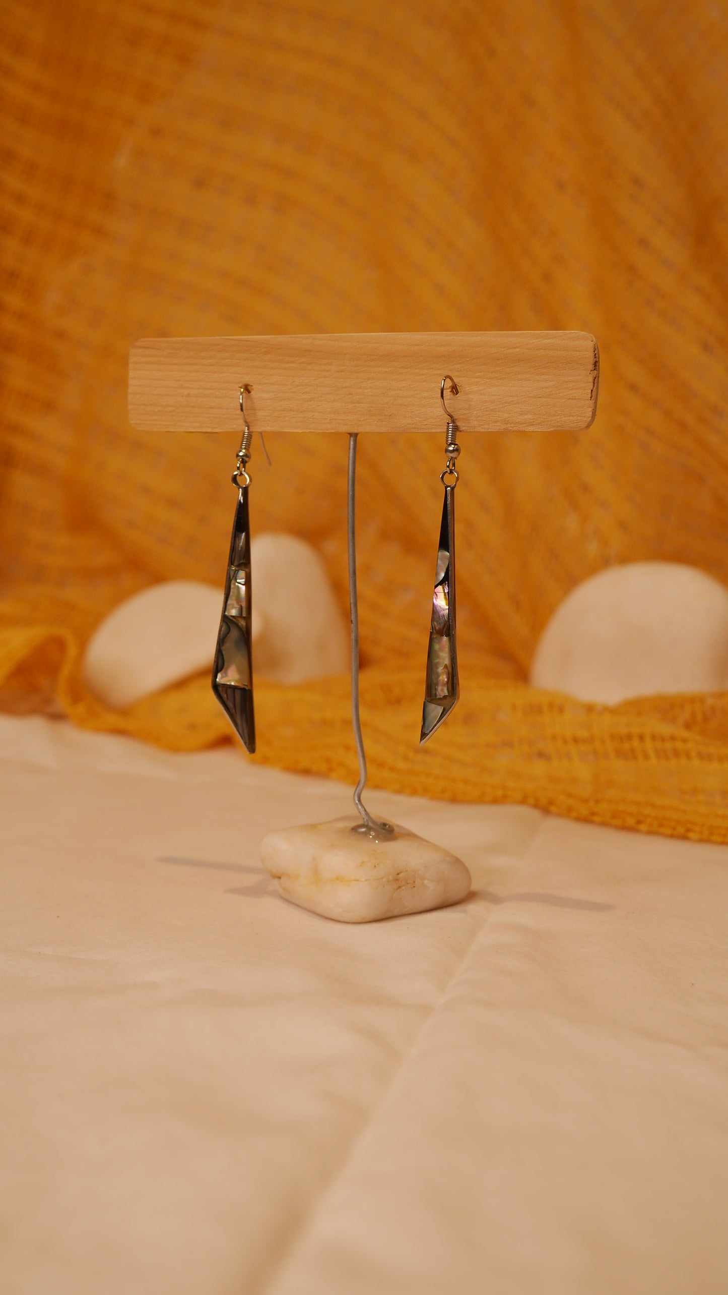 Boucle d'oreille Éclat noir