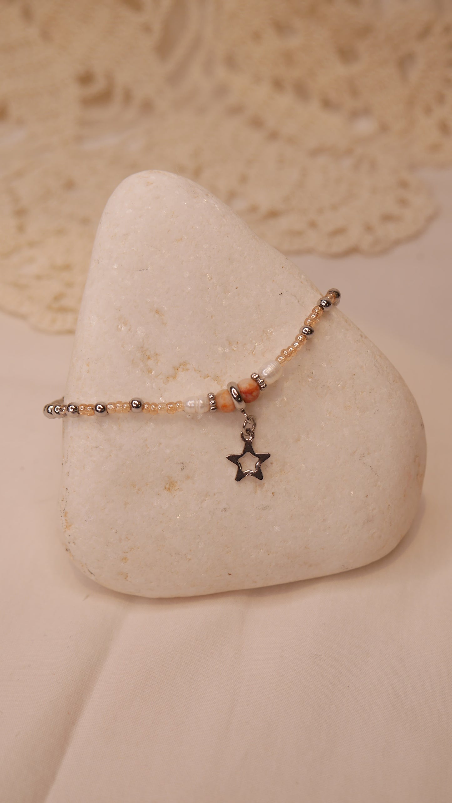 Bracelet saumon étoile