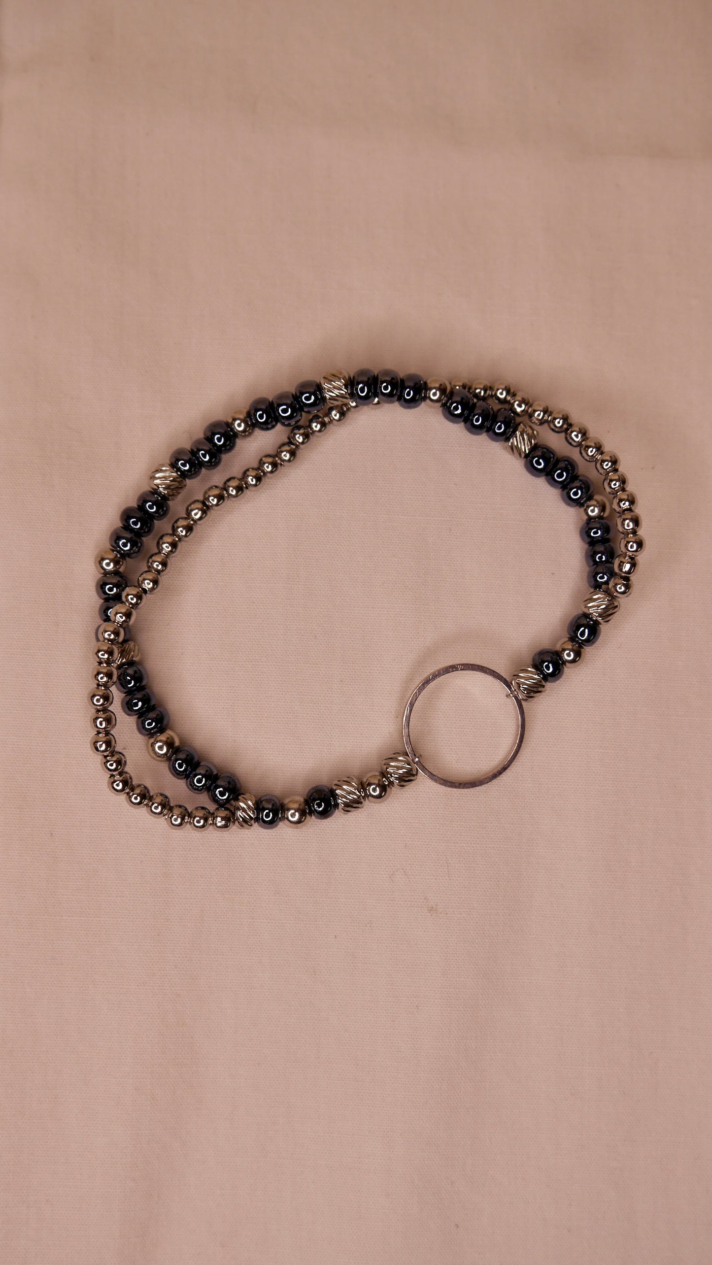 Bracelet marine et argent