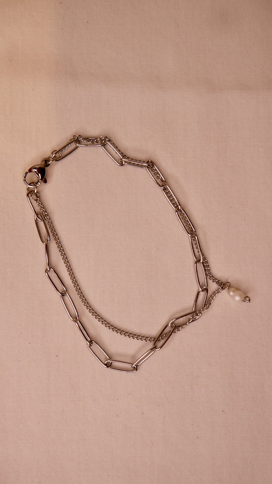 Bracelet chaine et perle
